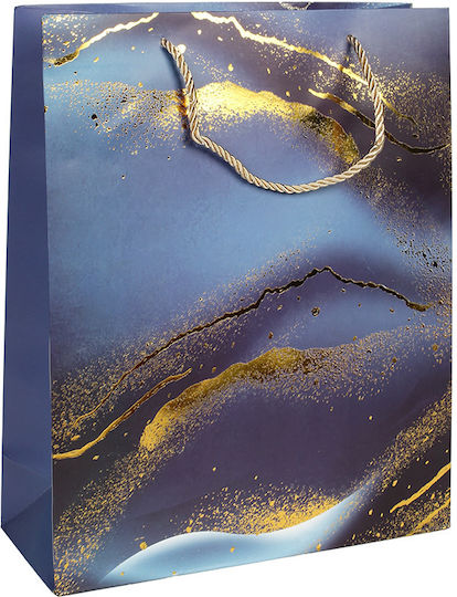 Keskor Hârtie Geantă pentru Cadou Albastru 26x10x32cm.