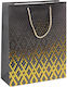 Keskor Papier Tasche für Geschenke Schwarz 26x10x32cm.