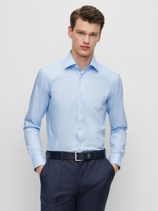 Hugo Boss Men's Shirt Long Sleeve Cotton Gray