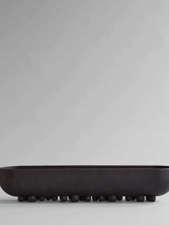 101 Copenhagen Dekorative Platte Rechteckig Keramik Braun 1Stück 18x80x15cm
