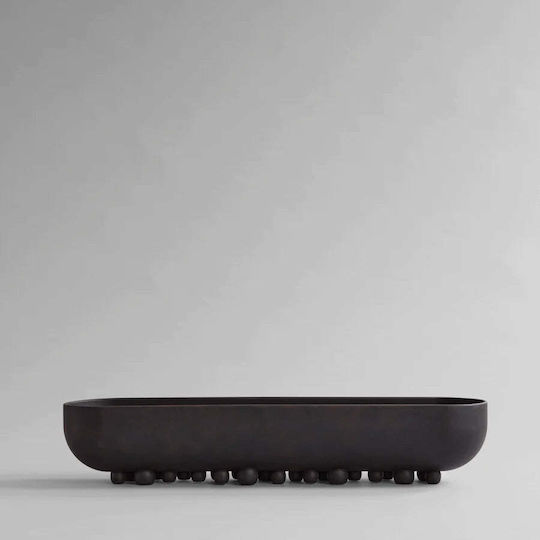 101 Copenhagen Rectangular Ceramic Decorative Platter Brown 18x80x15cm