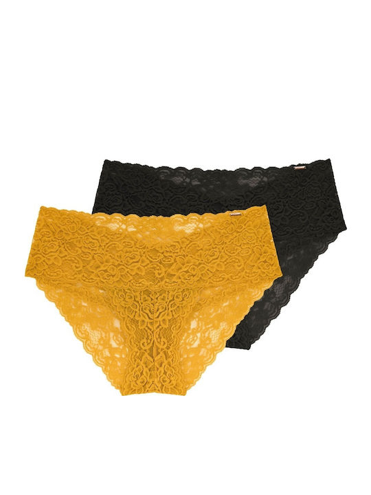 Dorina Hipster Γυναικεία Slip 2Pack με Δαντέλα ...