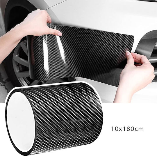 Carsun Αυτοκόλλητο Προστατευτικό Αυτοκινήτου Carbon σε Μαύρο Χρώμα