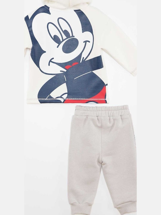 Mickey Mouse Παιδικό Σετ Φόρμας Με ζακέτα Εκρού 2τμχ