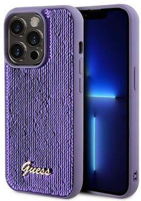 Guess Script Logo Back Cover Purple (iPhone 14 Pro Max)