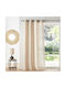 La Redoute Interieurs Vorhang mit Grommet Beige 350319125_6457_45 250x140cm