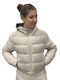 Kurz Damen Puffer Jacke für Winter Weiß