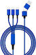 Smrter Hydra Trio USB to Type-C Cable Μπλε 1.2m