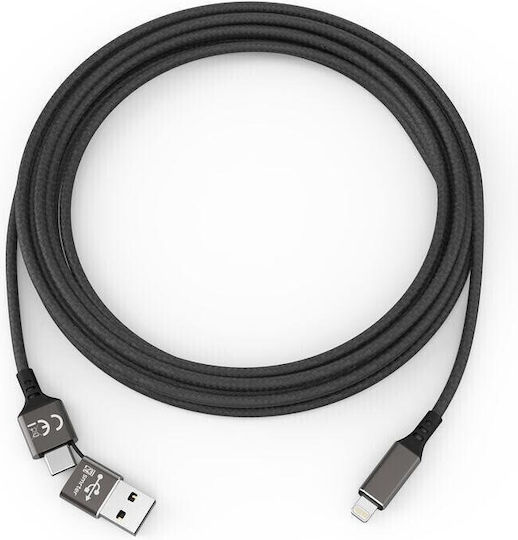 Smrter USB-A zu Lightning Kabel Schwarz 1m