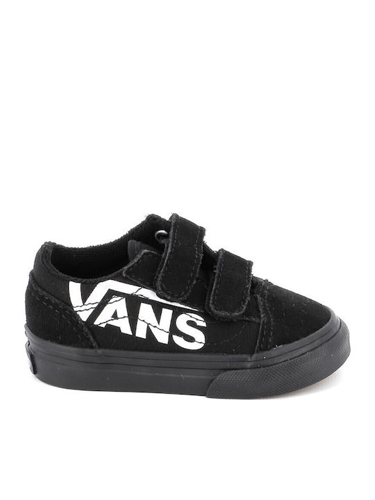 Vans OLD SKOOL V Παιδικά Sneakers με Σκρατς Μαύρα