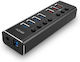 Lindy USB-Hub 7 Anschlüsse USB 3.0 mit Anschluss an einen Computer USB-A