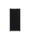 Πέρσικα Leather Rugs Solid Χαλί Ορθογώνιο Δερμάτινο με Κρόσια Black 70x130cm
