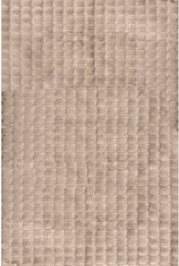 Saray Home Antiderapant Covor Rectangular Shaggy Din blană Moka maro