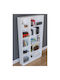 Bibliotecă Abeba Alb 93.2x20x169cm