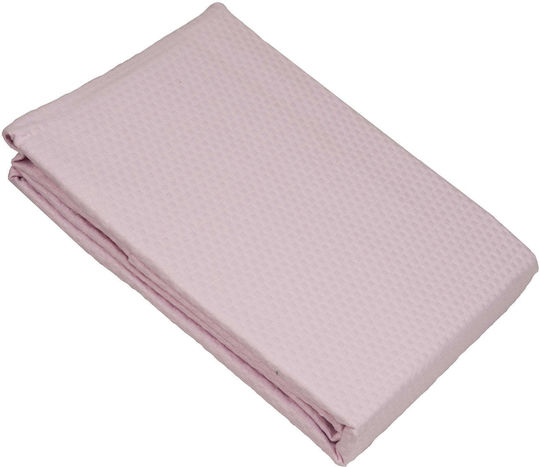 Le Blanc Μονή Κουβέρτα Ξενοδοχείου Πικέ Ροζ 170x245cm