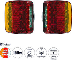 GloboStar Σετ Φώτα Τρέιλερ LED Αδιάβροχα με Μαγνήτη 24V 2τμχ