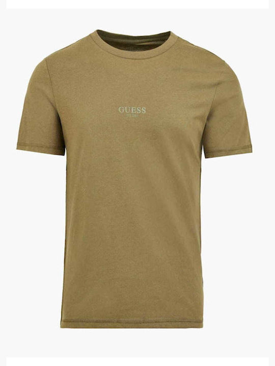 Guess Men's Short Sleeve T-shirt Khaki