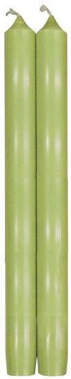 Caspari Decorative Candle Taper Green 2 Pieces