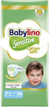 Babylino Tape Diapers Cotton Soft Sensitive No. 7 for 15+ kgkg 36pcs