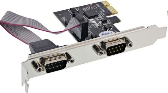 Longshine Κάρτα PCIe σε 2 θύρες RS232 DB9 Serial