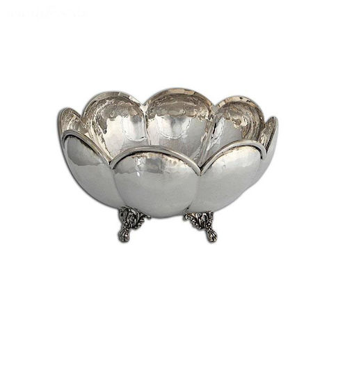 SilverBrand.gr Dekorative Schale Silber Silber 15x15x9cm