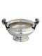 SilverBrand.gr Dekorative Schale Silber mit Sockel Silber 12x12x9cm