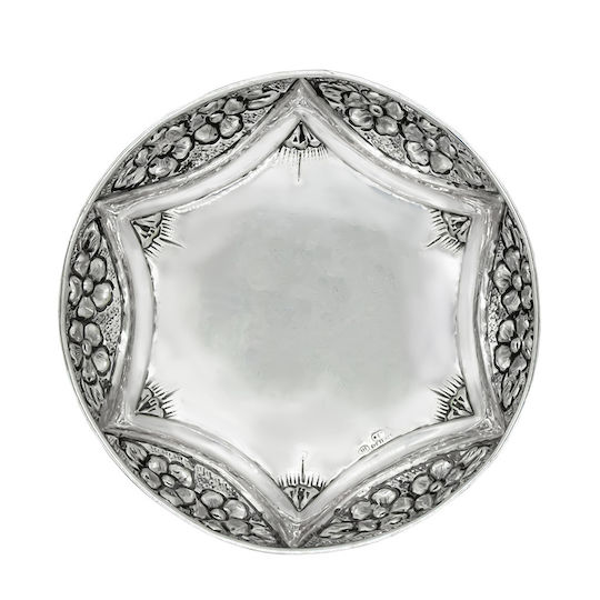 Savvas Design Dekorative Schüssel Silber Silber 12.5x12.5x4cm 1Stück