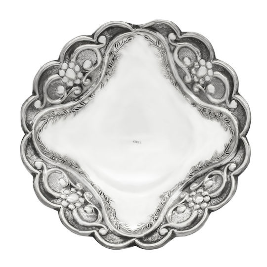 Savvas Design Декоративна купа Silver Сребрист 13x13x4.5см 1бр