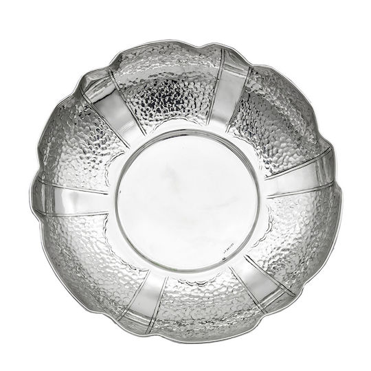 Savvas Design Dekorative Schüssel Silber Silber 16x16x5cm 1Stück