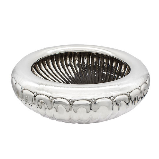 Savvas Design Decorative Bowl Silver 28x28x10cm