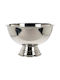 Bol Decorativ Metalic Cu Picior Argintiu 40x24cm