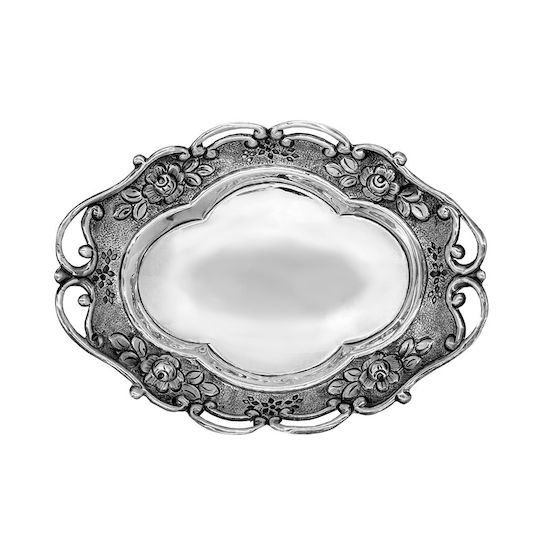 Savvas Design Dekorative Schüssel Silber Silber 10.5x6x4cm 1Stück