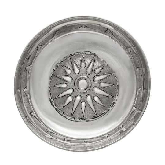 Savvas Design Dekorative Schüssel Silber Silber 18x18x4cm 1Stück