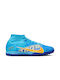 Nike Zoom Mercurial Superfly 9 Academy Kylian Mbappé TF Hoch Fußballschuhe mit geformten Stollen Baltic Blue / White