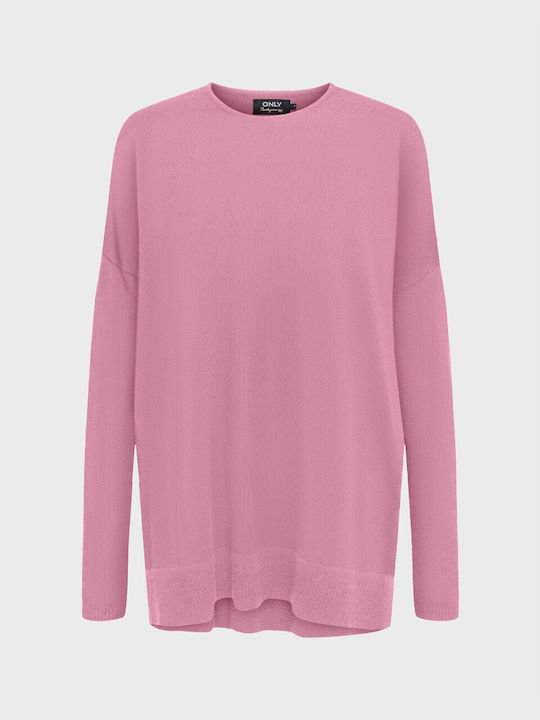 Only Women's Long Sleeve Sweater Pink