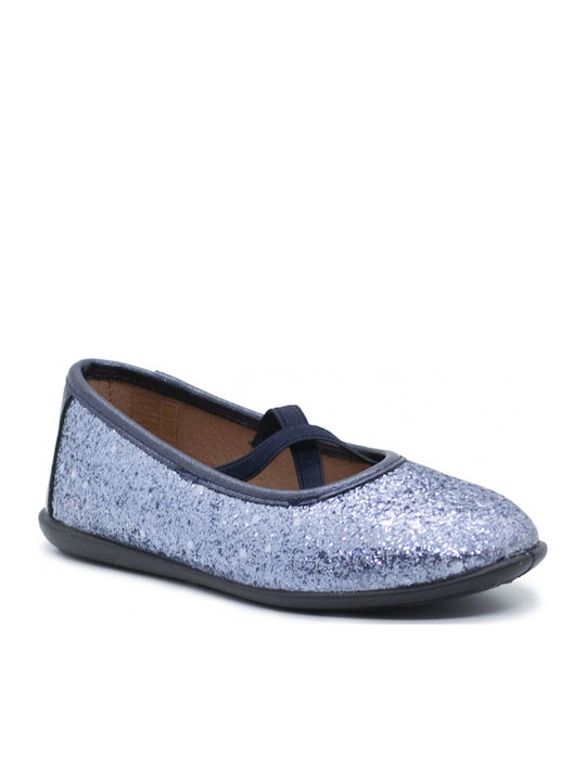 Παιδικές Μπαλαρίνες Anatomisch mit elastischem Gurt Silber Glitter