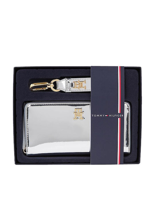 Tommy Hilfiger Μεγάλο Γυναικείο Πορτοφόλι Ασημί Tommy Hilfiger Μεγάλο Γυναικείο Πορτοφόλι Ασημί