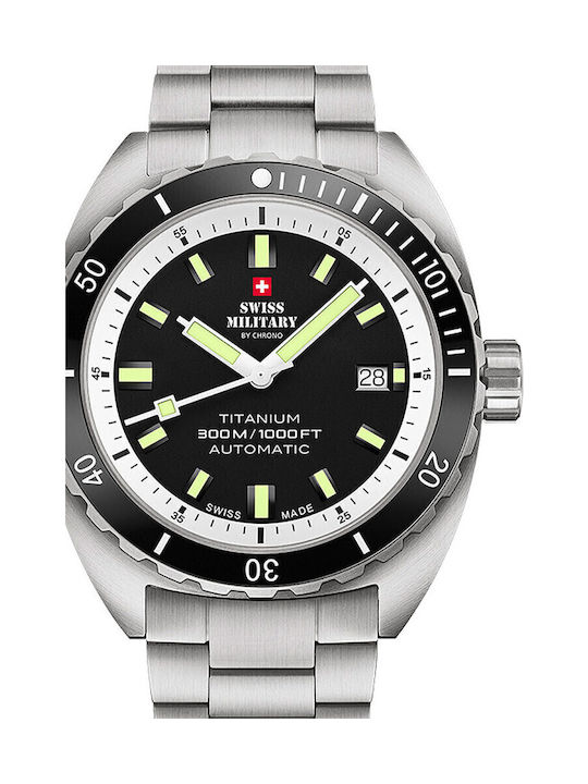 Swiss Military by Chrono Diver Ρολόι Αυτόματο με Μεταλλικό Μπρασελέ