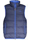 Sleeveless Jacket Puffer Blue