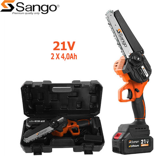 Sango Battery Chainsaw Brushless 21V 2X4,0Ah with Blade Carving Blade 15cm