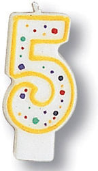 Creative Converting Birthday Candle Number "5" Multicolored 104564