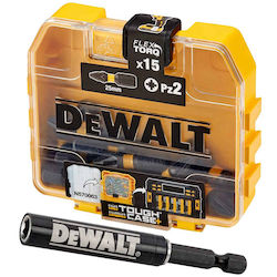 DEWALT Set 16 Screwdriver Bits Torx Magnetic Adapter DT70618T