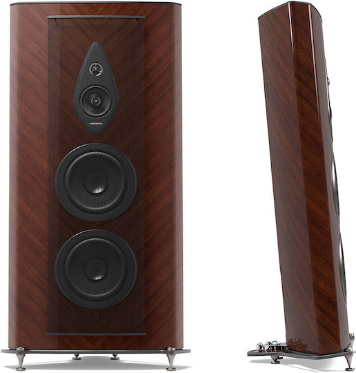 Sonus Faber Stradivari Ζεύγος Ηχείων Hi-Fi Δαπέδου 100W 3.5 Δρόμων Καφέ