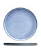 Cosy & Trendy Teller Untiefe aus Porzellan Blau mit Durchmesser 22cm