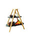 Paderno Wooden Dessert Tower Stand with 2 Tiers Black