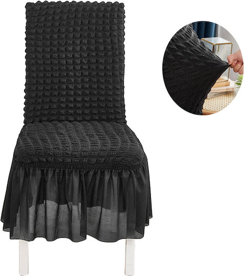 Elastic Cover for Chair Black 6pcs 7311184-1