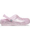 Crocs Ανατομικές Παιδικές Παντόφλες Ροζ Classic Lined Glitter Clog