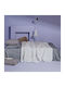 Kentia Notte Κουβέρτα Βελουτέ Μονή 160x220εκ. White