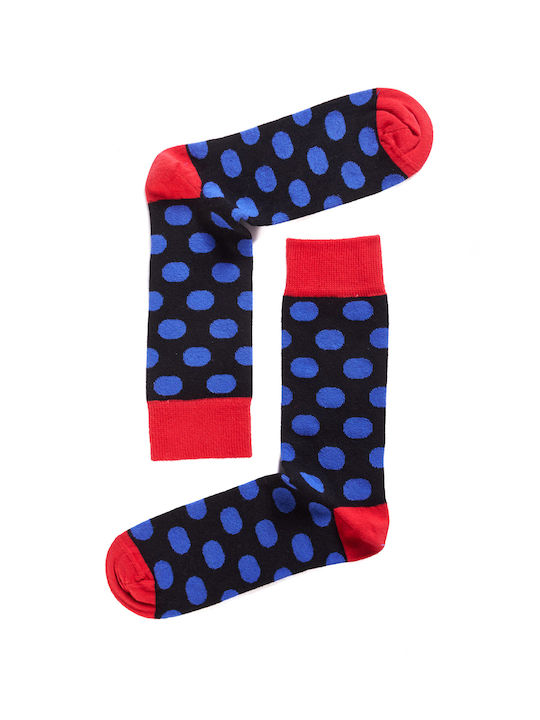 Comfort Ανδρικές Κάλτσες με Σχέδια Μαύρες