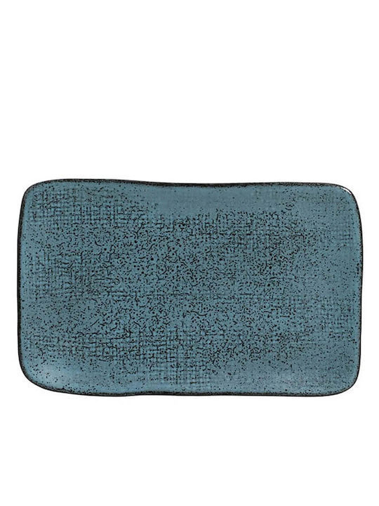 Porto Brasil Platou de Servire Dreptunghiular Ceramică Albastru 27x16.5buc 1buc